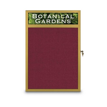 United Visual Products Open Faced Traditional Corkboard, 60x48" UV644A-BRONZE-SURF